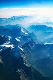 Birds eye view of mountains Switzerland 