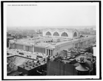 Birds-eye View of Penn Station New York City ca  