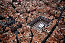 Birds-eye view of the center of Madrid 