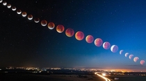 Blood moon time-lapse