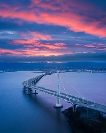 Blue hour over the San Francisco Bay Bridge