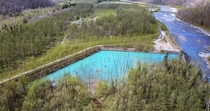 Blue pond in Biei Hokkaido Japan 