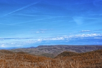 Blue skies over the Blue Ridge Mountains 