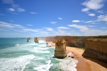 Blue skies over the Twelve Apostles in Victoria Australia  Photographed by Max M
