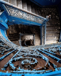 Blue Stairs Pealing Away