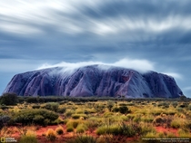Blue Uluru Red Centre Northern Territory Australia by Julie Fletcher 