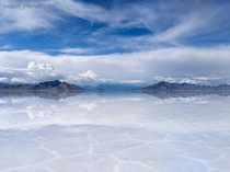 Bonneville salt flats Utah US 