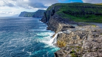 Bosdalafossur waterfall Faroe Island  OC