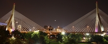 Bostons Zakim Bridge at Night 