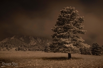 Boulder Colorado under a heavy snowstorm at am Not Black and White 