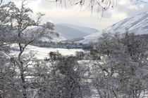 Braemar in the Scottish Highlands taken in the snow 