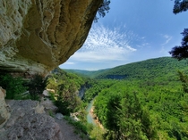 Breathtaking view from Big Bluff in the Ozark NF USA 