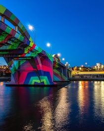 Brisbane William Jolly Bridge Multichromatic synaesthesia  by Emma Coulters artwork