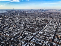 Brooklyn with Manhattan and part of Queens in the background 