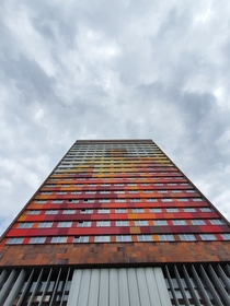 Brutally Colourful Brutalist building in Prague