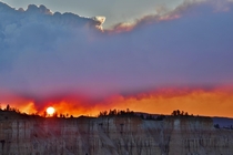 Bryce Canyon National Park the day after a nearby forest fire started Brian Head Fire -  Led to some surreal images 