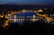 Budapest and the Blue Danube at night 