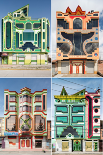 Buildings by Freddy Mamani in El Alto Bolivia