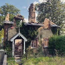 Burned out cottage near Gt Brickhill in Bedfordshire UK