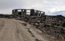 Burnt out and abandoned in a scorched land