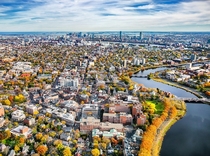 Cambridge and Boston Massachusetts in autumn 