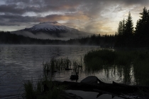 Camped overnight at Trillium Lake OR and was greeted with this sunrise 