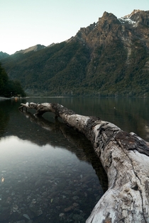Camping at the side of Gutirrez Lake Bariloche Rio Negro Argentina 
