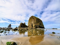 Cannon Beach OR USA on a nice fall day 