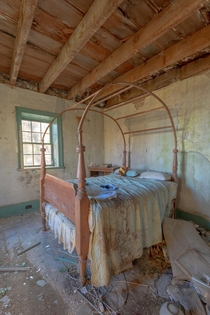 Canopy Bed Left in a badly Decaying Abandoned House OC x