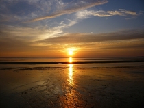 Cape Cod Bay N Eastham Low Tide Sunset 