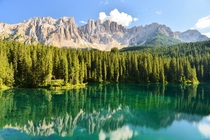 Carezza Lake in the Italian Dolomites  by Angelo Ferraris