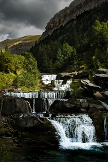 Cascading waterfalls in the Spanish Pyrenees 