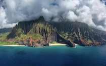 Castle in the sky The incredible Napali coastline HI in afternoon light as seen from a  ton whirlybird OC 