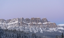 Castle Mountain at dusk Banff Alberta 