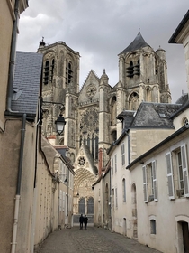 Cathedral view in Bourges central France 