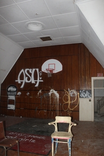 Catholic School Gym in the upstairs of an abandoned church in Poughkeepsie NY