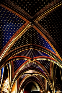 Ceiling of Sainte Chapelle Paris