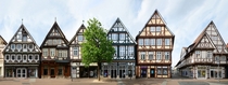 Celle Germany - A half timbered houses street front in Zllnerstrasse 