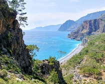 Challenging hike toward Sougia on the southern coast of Crete 