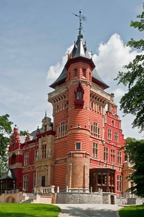 Charle-Albert Chateau - Watermael-Boitsfort Belgium - Built in an eclectic style by architect-decorator Albert Charle in the late th century - RebuiltRestored 