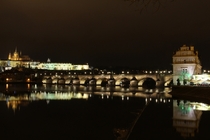 Charles Bridge the Vltava river in Prague Czech Republic 