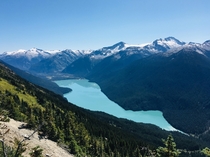 Cheakamus Lake  seen from the High Note Trail Whistler BC 