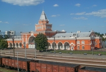 Chernihiv Railway Station - circa  designed by Gennady Granatkin and built by German and Hungarian prisoners of war - Chernihiv Ukraine
