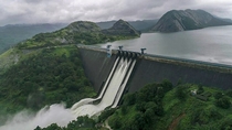 Cheruthoni dam India One of the three dams of the Idukki reservoir Shutters opened for the first time in  years due to excessive rain