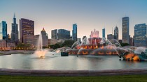 Chicago and Buckingham Fountain 
