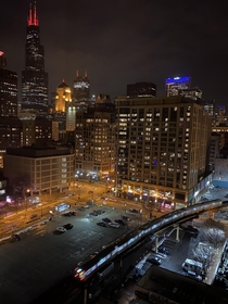 Chicago at night from my apartment