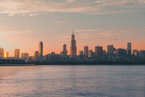 Chicago at sunset 