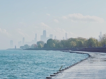 Chicago on a foggy afternoon