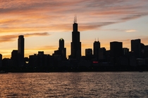Chicago skyline silhouette 