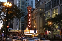 Chicago Theater at Night 